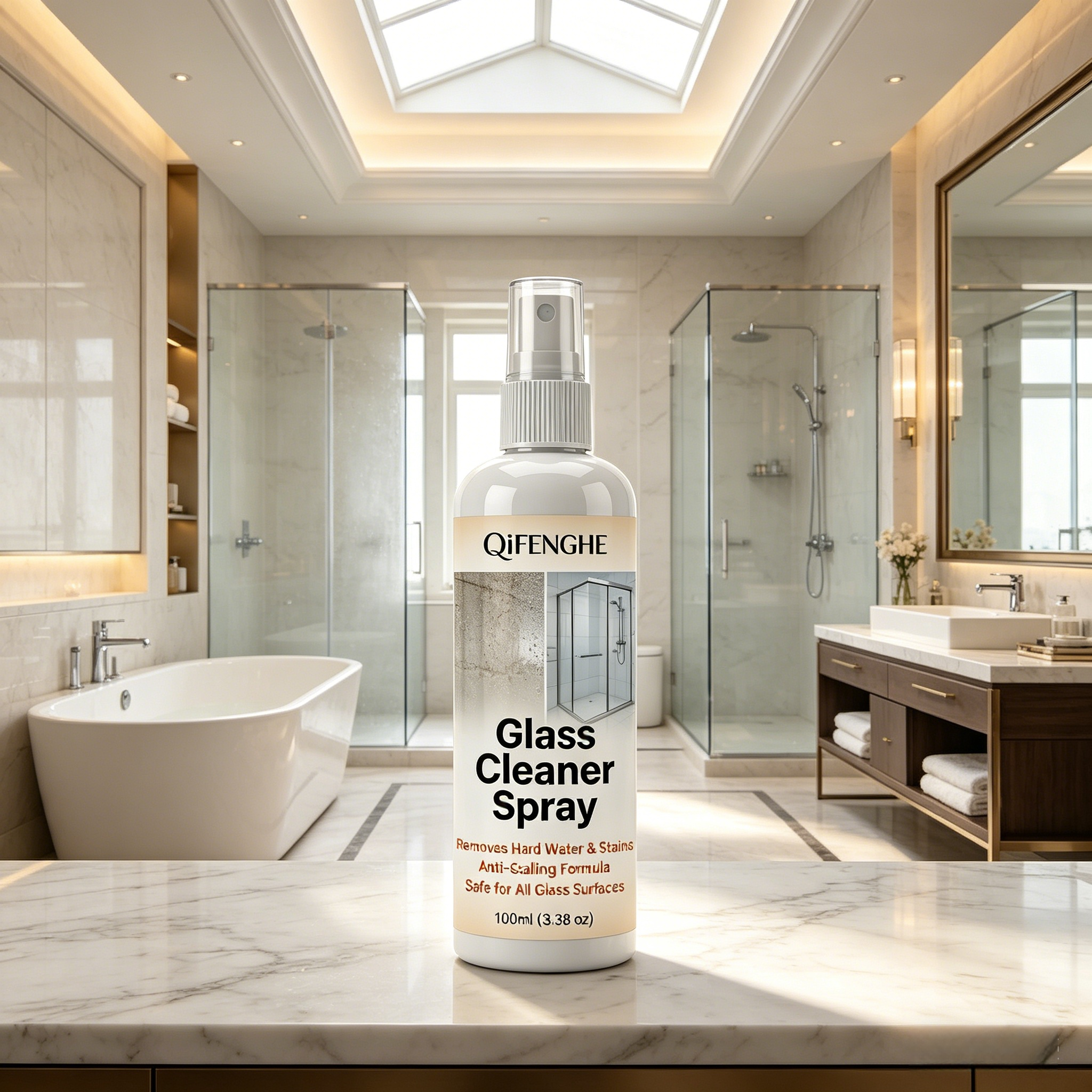 Glass Cleaner Streak - Instant Hard Water Stain Remover for
