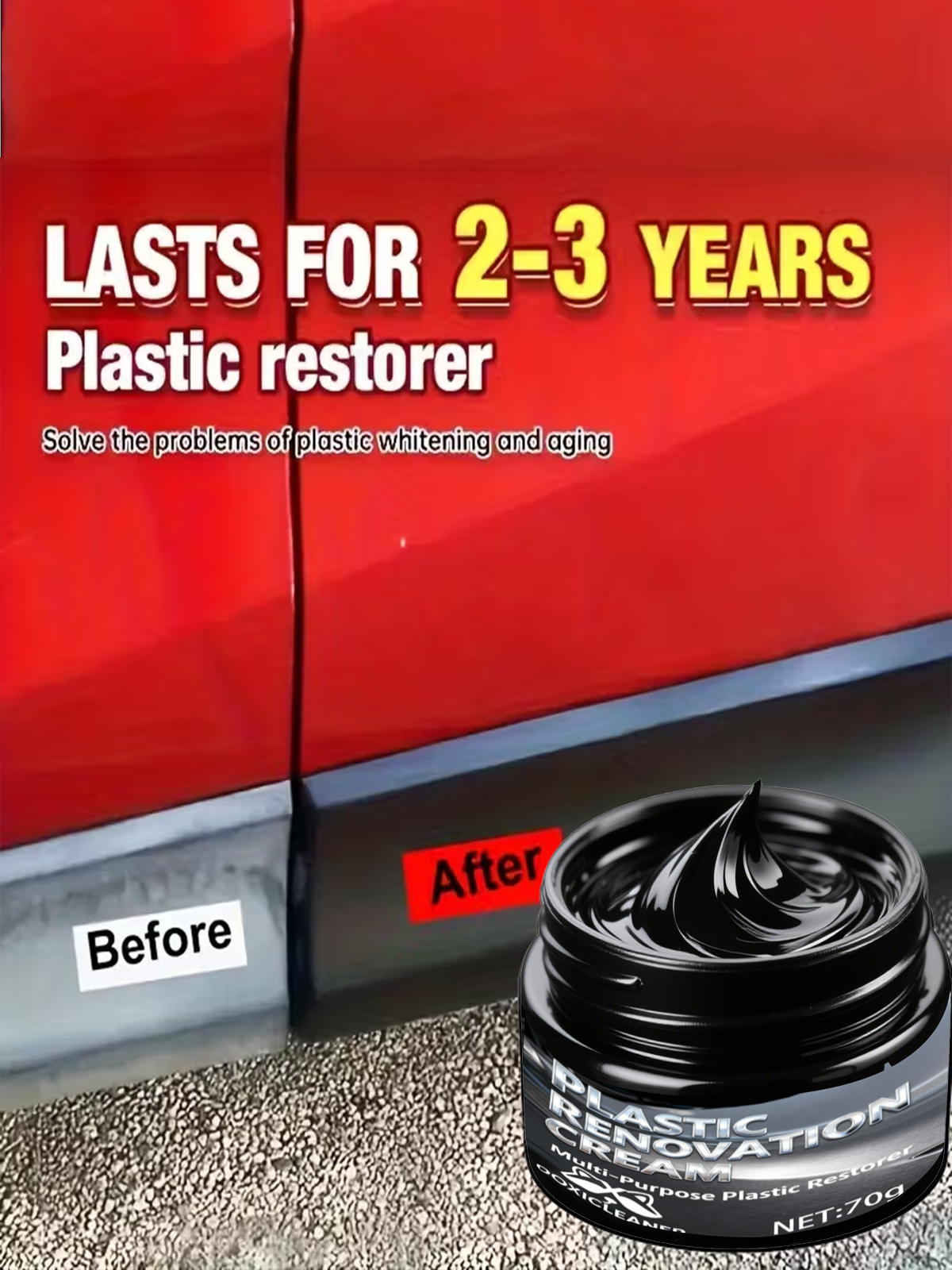 Trim Restorer Plastic - Tire Shine & Plastic Repair Paste