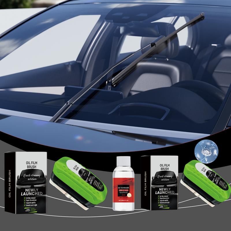 Car Cleaning Brush - Car Oil Film Cleaning Tool 120ml