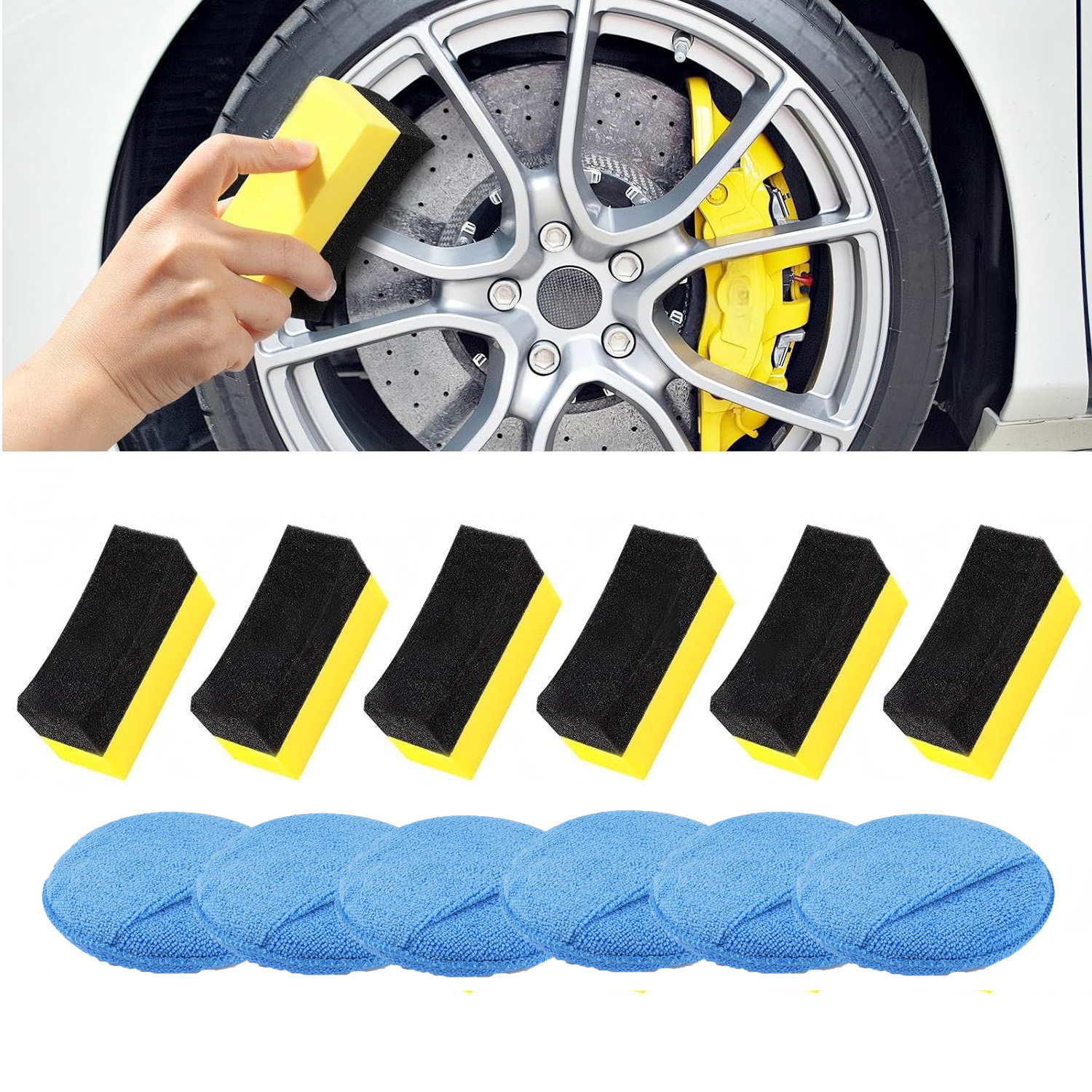 Wax Applicator Pad - Auto Cleaning Sponge Brush Wax Applicator