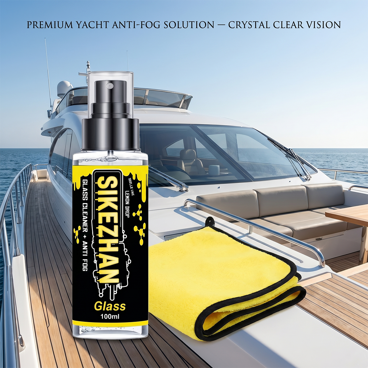 Glass Cleaner Streak - 2-in-1 Anti-Fog Spray & Glass Cleaner