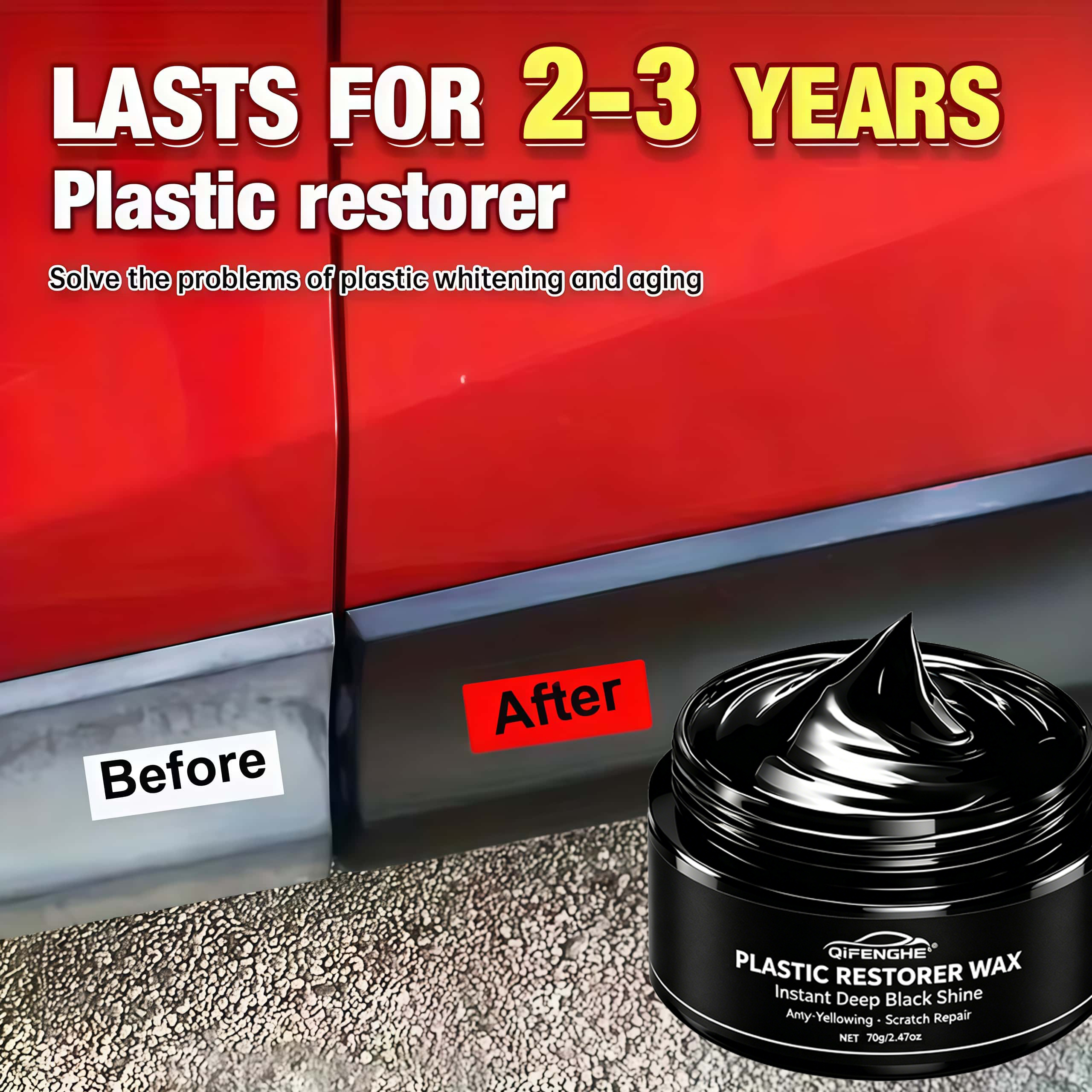 Trim Restorer Plastic - Plastic Coating Renewal Wax Car Trim