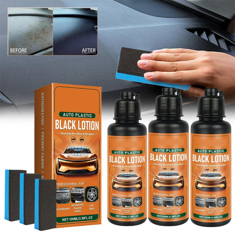 Trim Restorer Plastic - 100/200ml Car Plastic Black Restorer Lotion