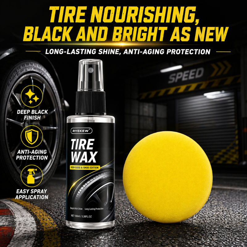 Tire Shine Spray Sealant - Tire Shine Spray, Long Lasting Wet