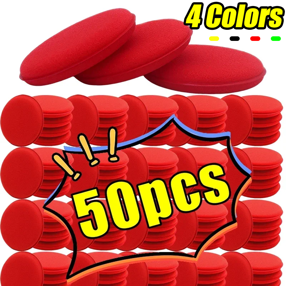 Wax Applicator Pad - 50pcs Round Car Ultra Soft Foam