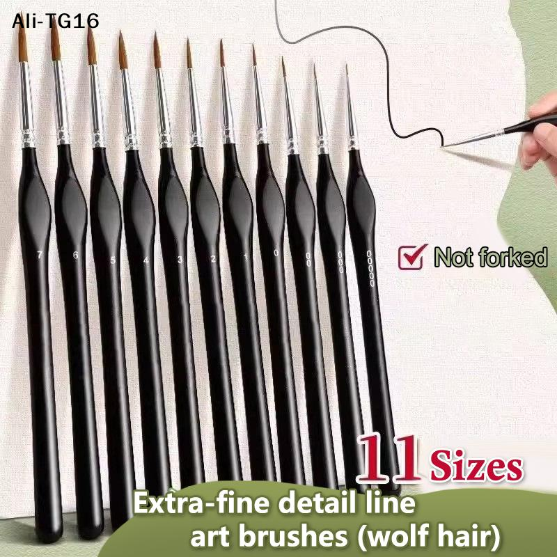 Detailing Brush Set - 【B11】11Pc Miniature Detail Paint Brush Set