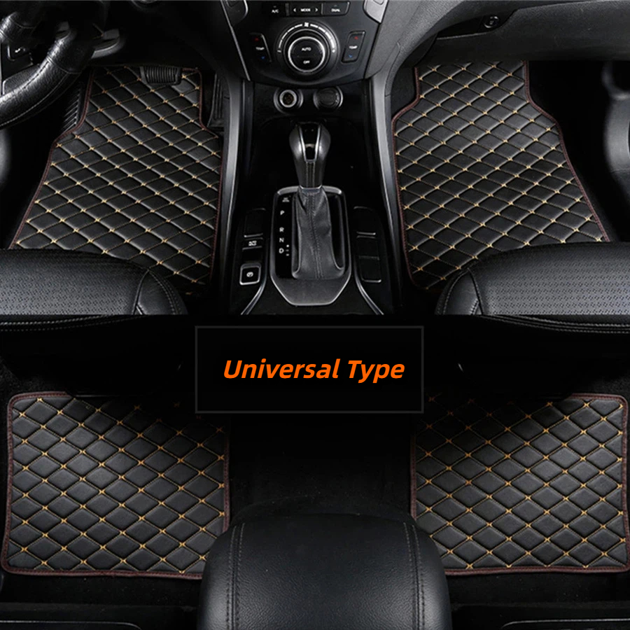 Leather Cleaner Interior - 4pcs PU Leather Black Car Floor