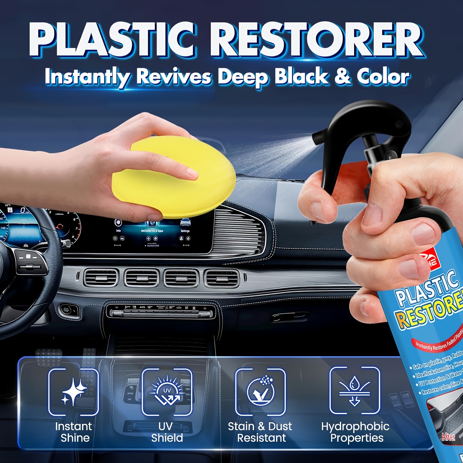 Trim Restorer Plastic - Black Trim And Plastic Restorer for