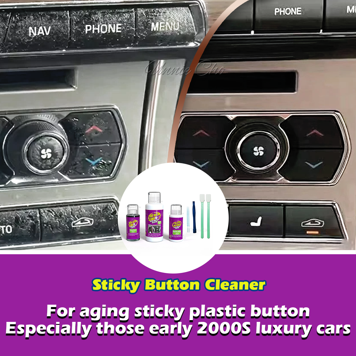 Trim Restorer Plastic - Sticky Button Removal for Maserati Car