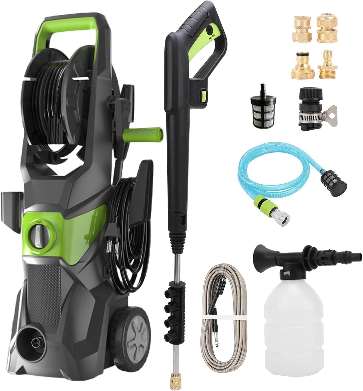 Pressure Washer Foam Gun - 4000PSI Electric Pressure Washer, 3000W Power