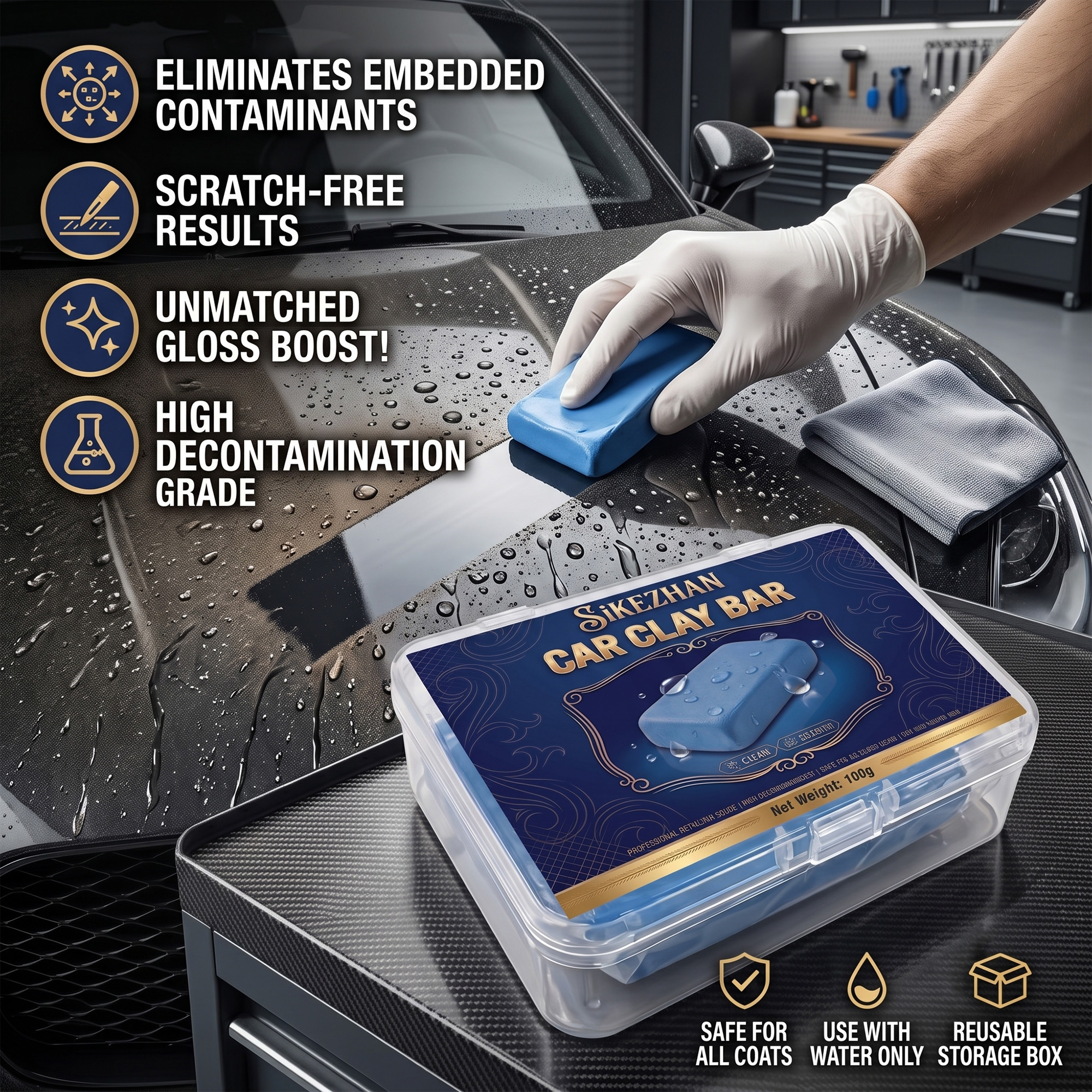Clay Bar Lubricant - Professional Car Clay Bar Kit Deep