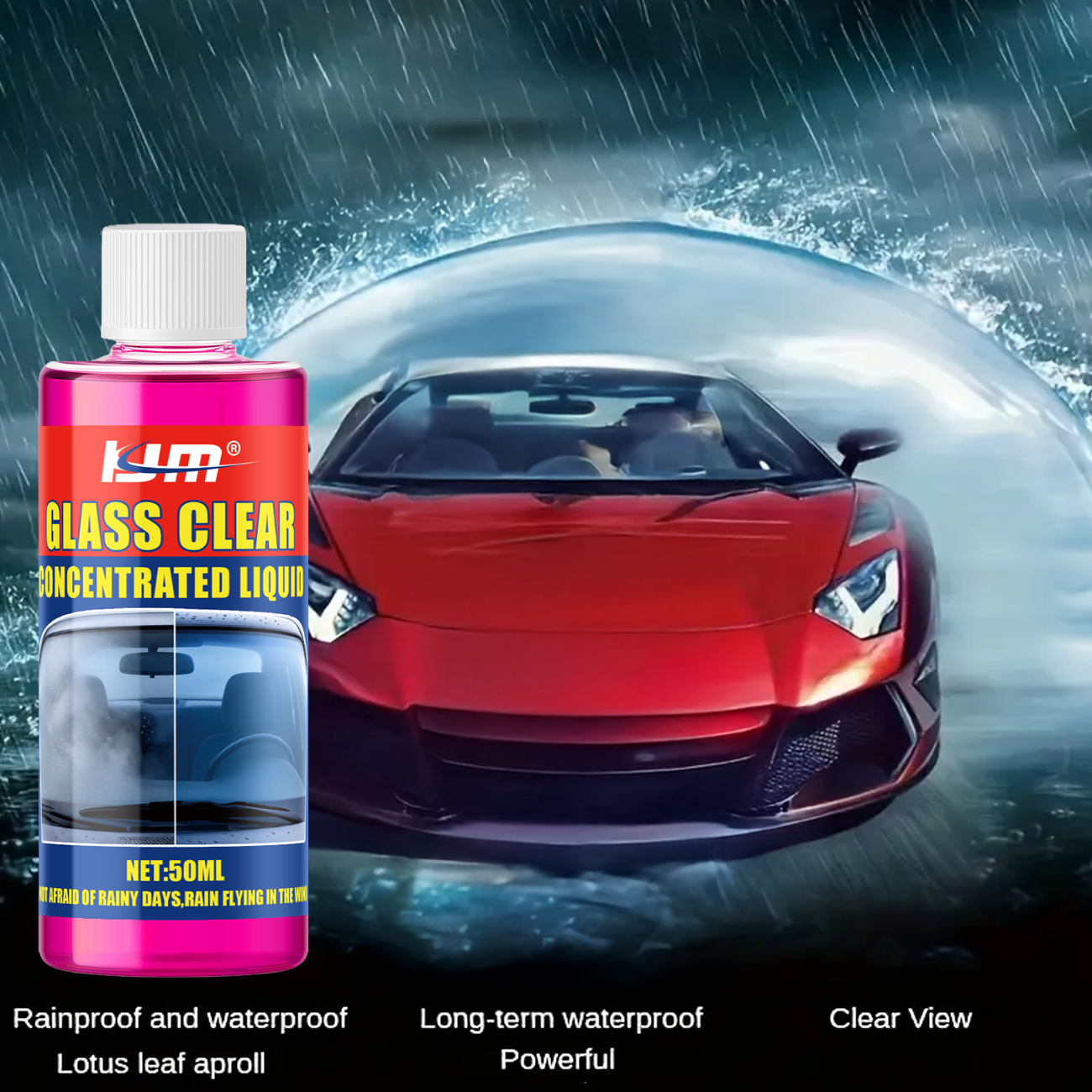 Glass Cleaner Streak - KJM Concentrated Car Glass Cleaner Windshield