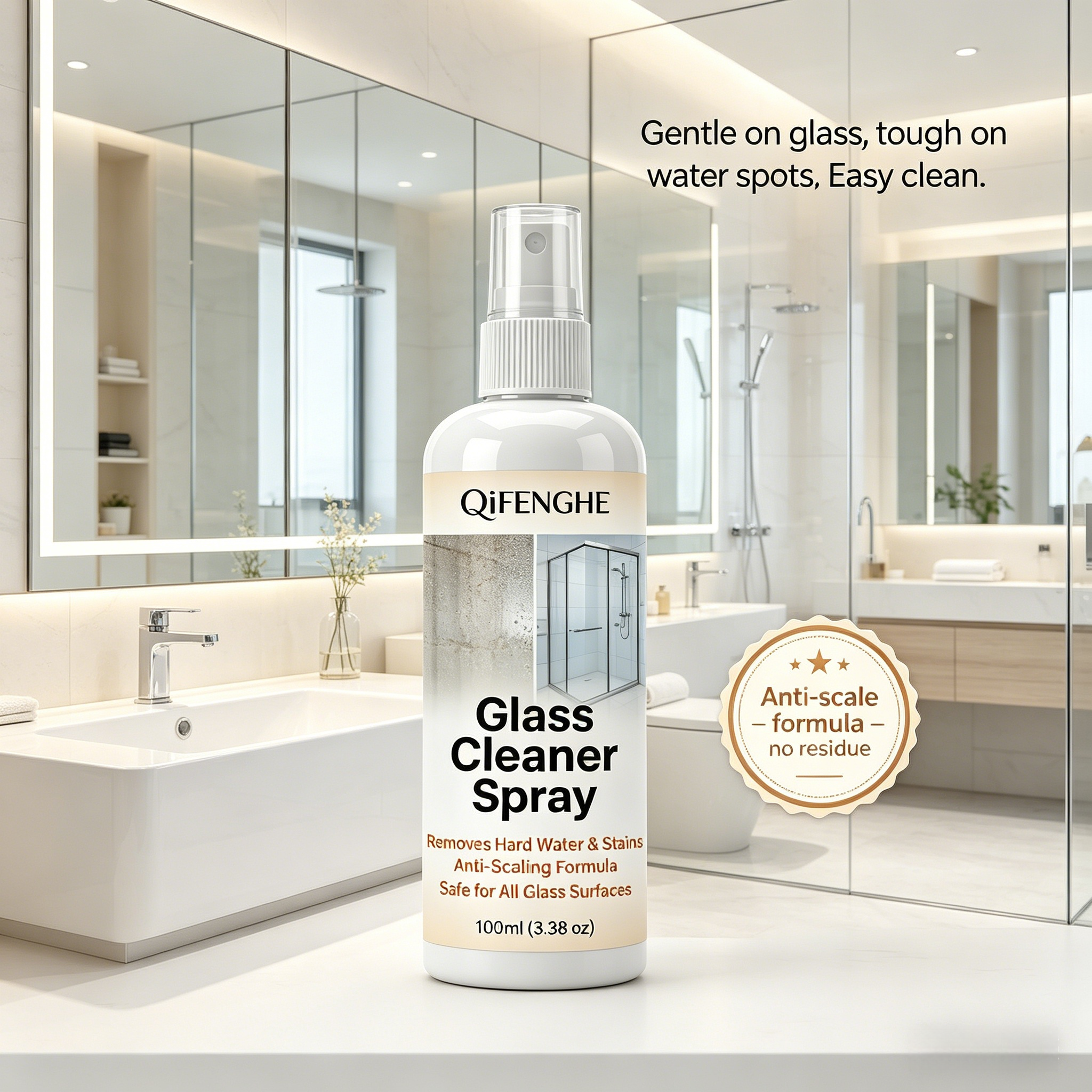 Instant Hard Water Stain Remov - Glass Cleaner Streak ulasan dan harga