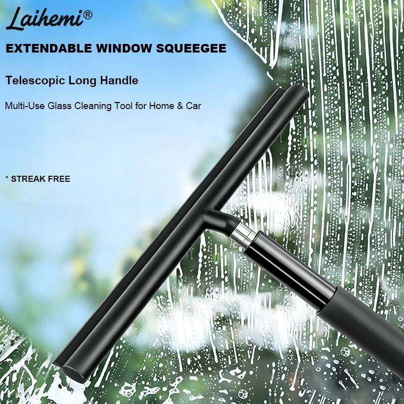 Telescopic Long Handle Window  - Glass Cleaner Streak ulasan dan harga