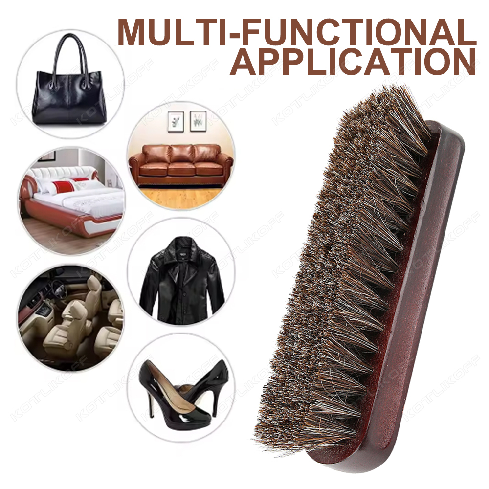 Premium Horsehair Shoe Brush F - Dirt Brush Interior ulasan dan harga