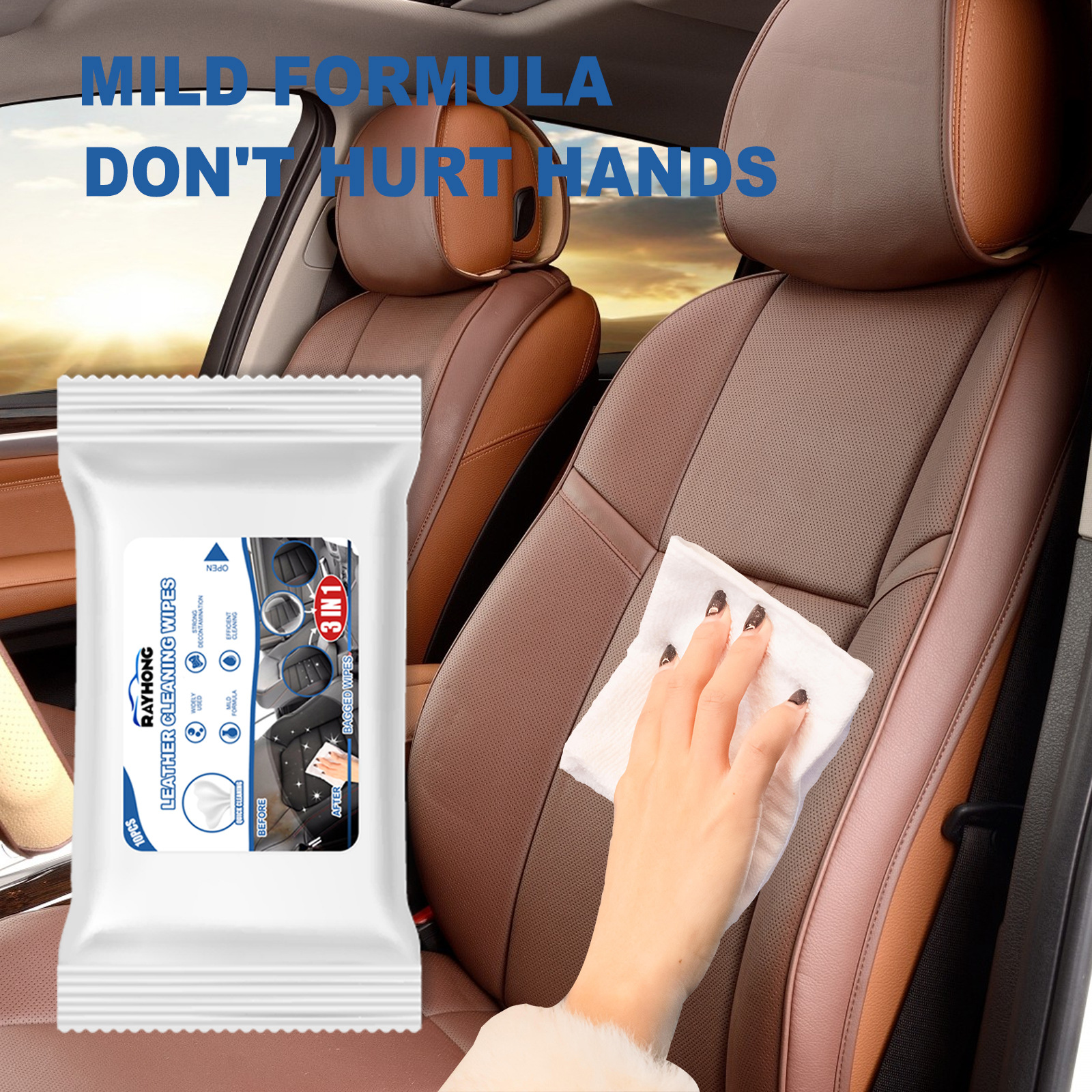 Car Leather Cleaning Wipes, Se - Dirt Brush Interior ulasan dan harga