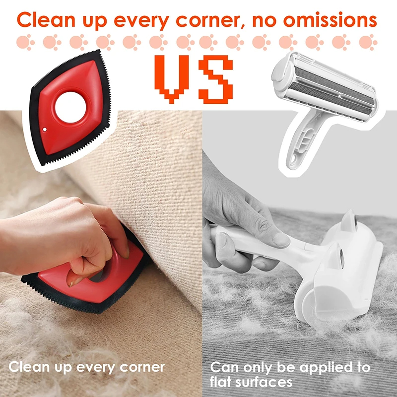 4 Modes Pet Hair Remover Comb  - Seat Cleaner Fabric ulasan dan harga