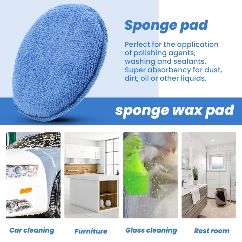 5Inch Microfiber Wax Applicato - Wax Applicator Pad ulasan dan harga