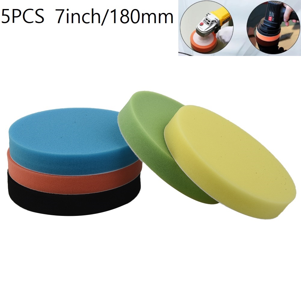 5 Pcs Sponge Polishing Pad 7In - Polish Pad Set Buffer ulasan dan harga