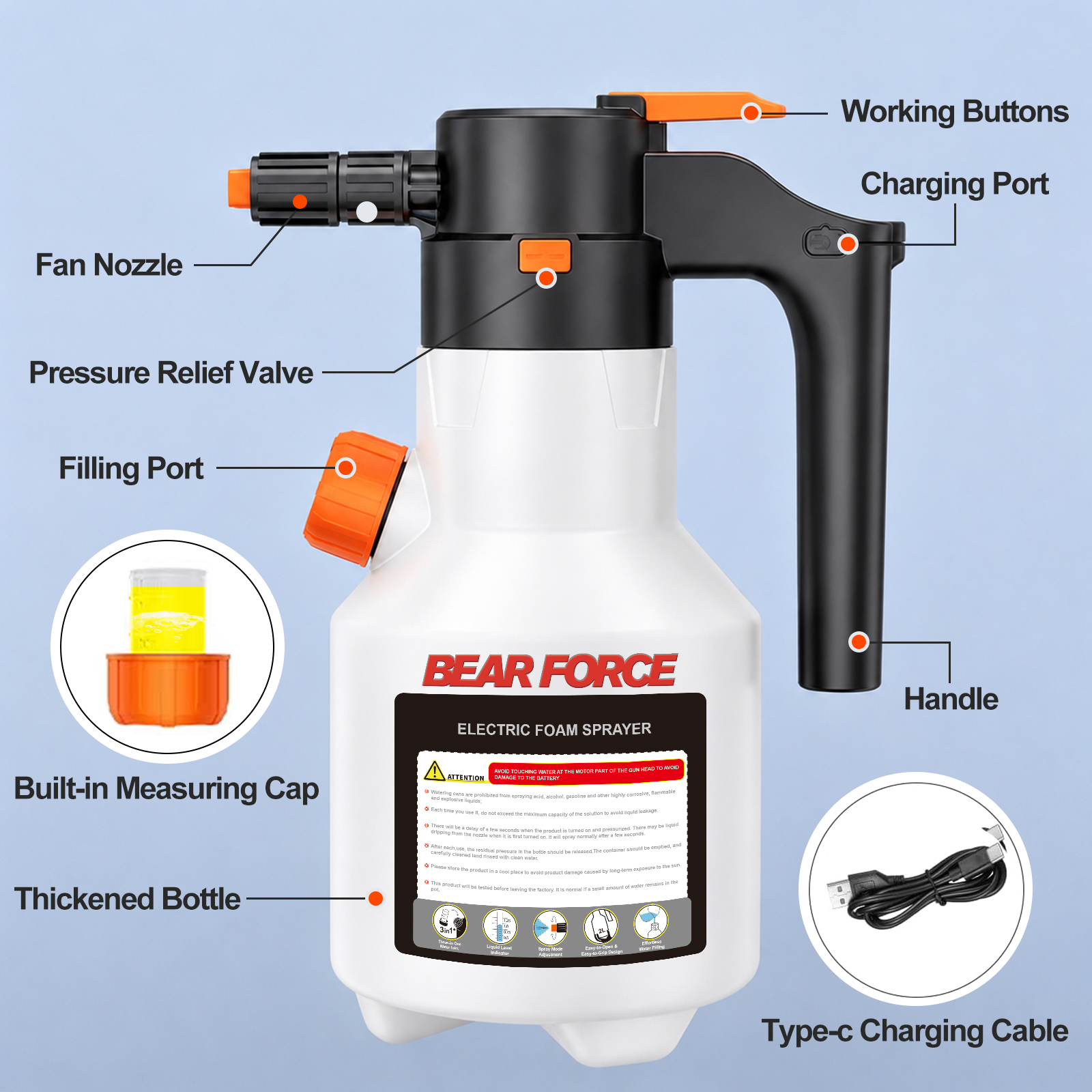 2L Electric Foam Sprayer, 3000 - Foam Cannon Car Wash ulasan dan harga