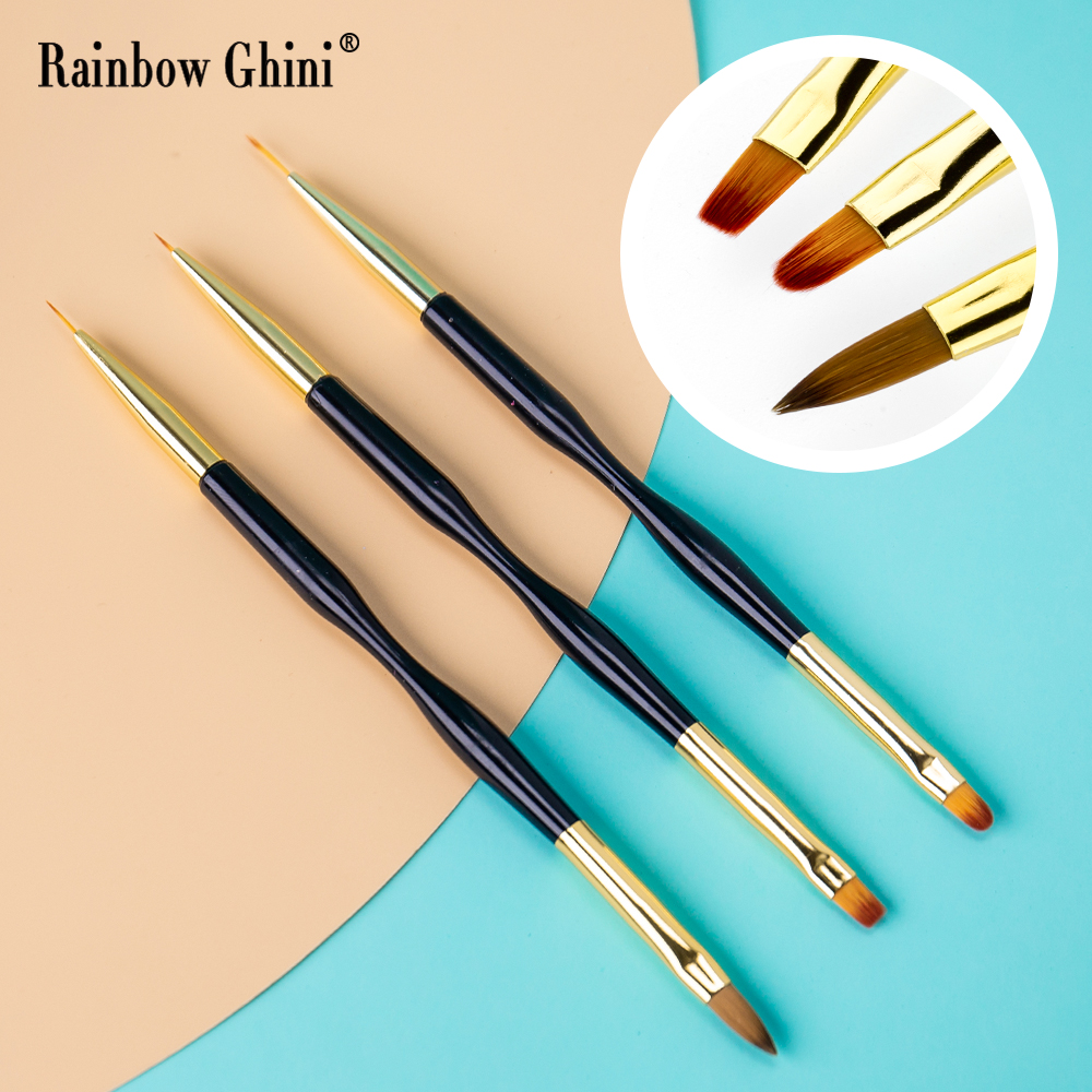 Rainbow Ghini 3Pcs/Set Dual He - Detailing Brush Set ulasan dan harga