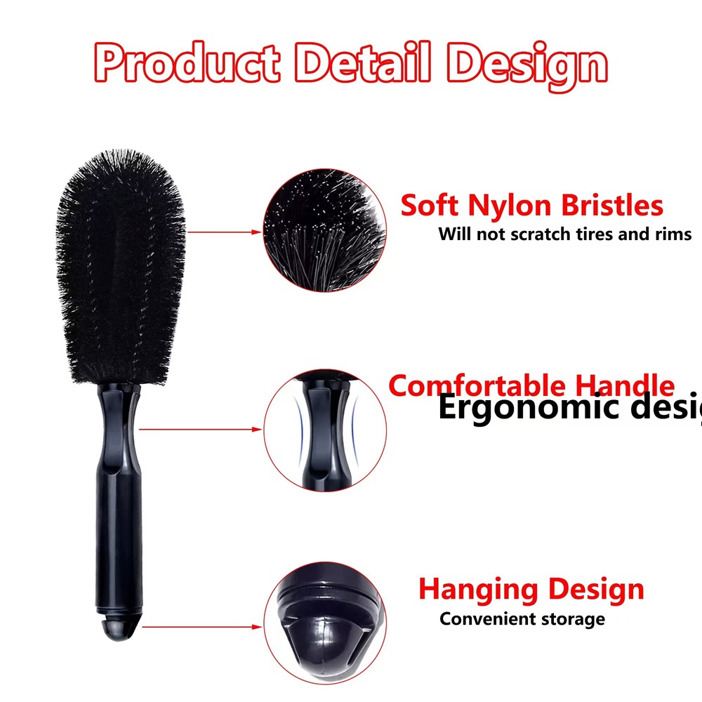 Car Wheel Brush Soft Bristle T - Wheel Cleaner Alloy ulasan dan harga