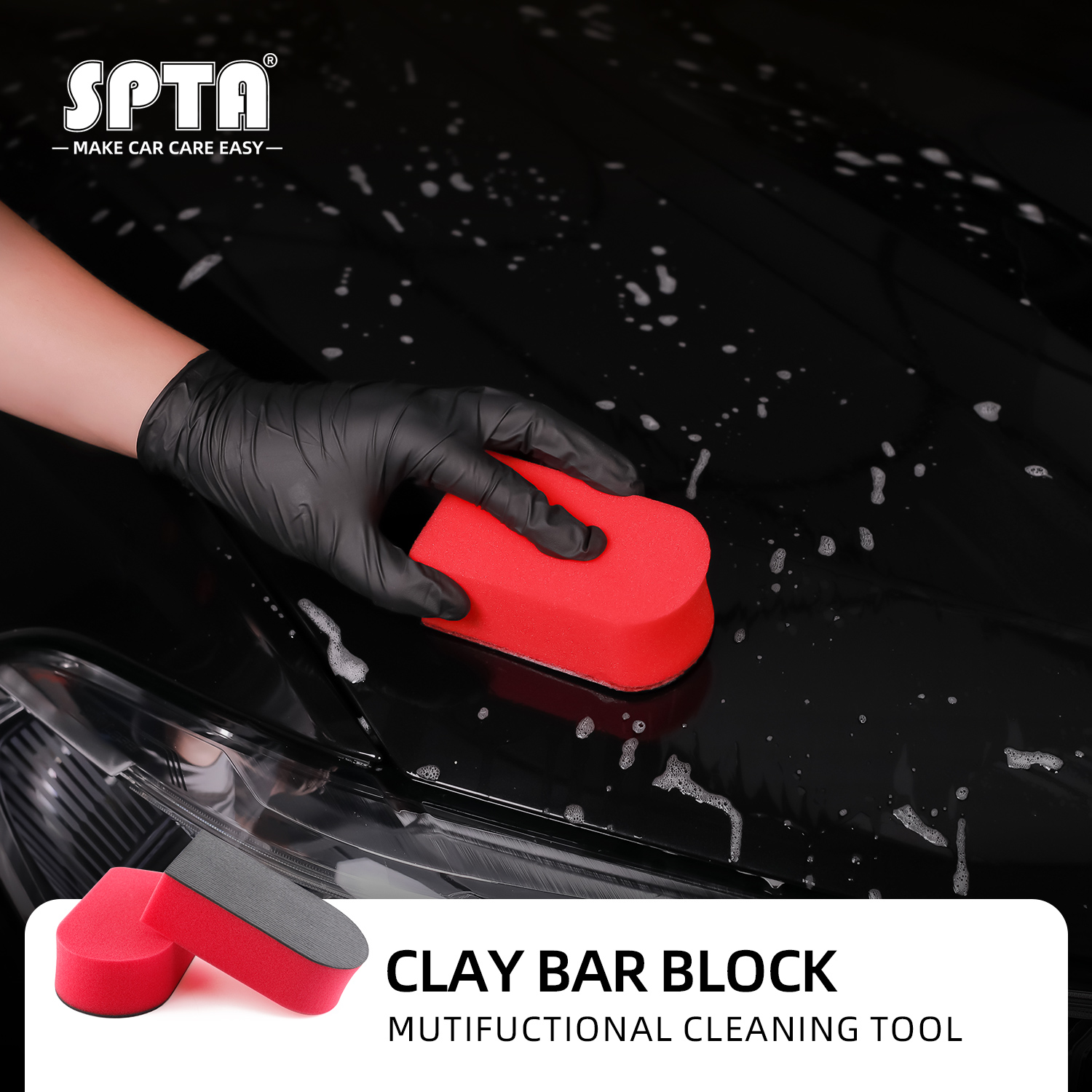 SPTA 1PC Red Car Magic Clay Ba - Clay Bar Lubricant ulasan dan harga