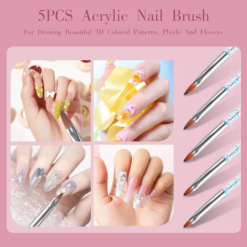32pcs Nail Art Brushes, Acryli - Detailing Brush Set ulasan dan harga