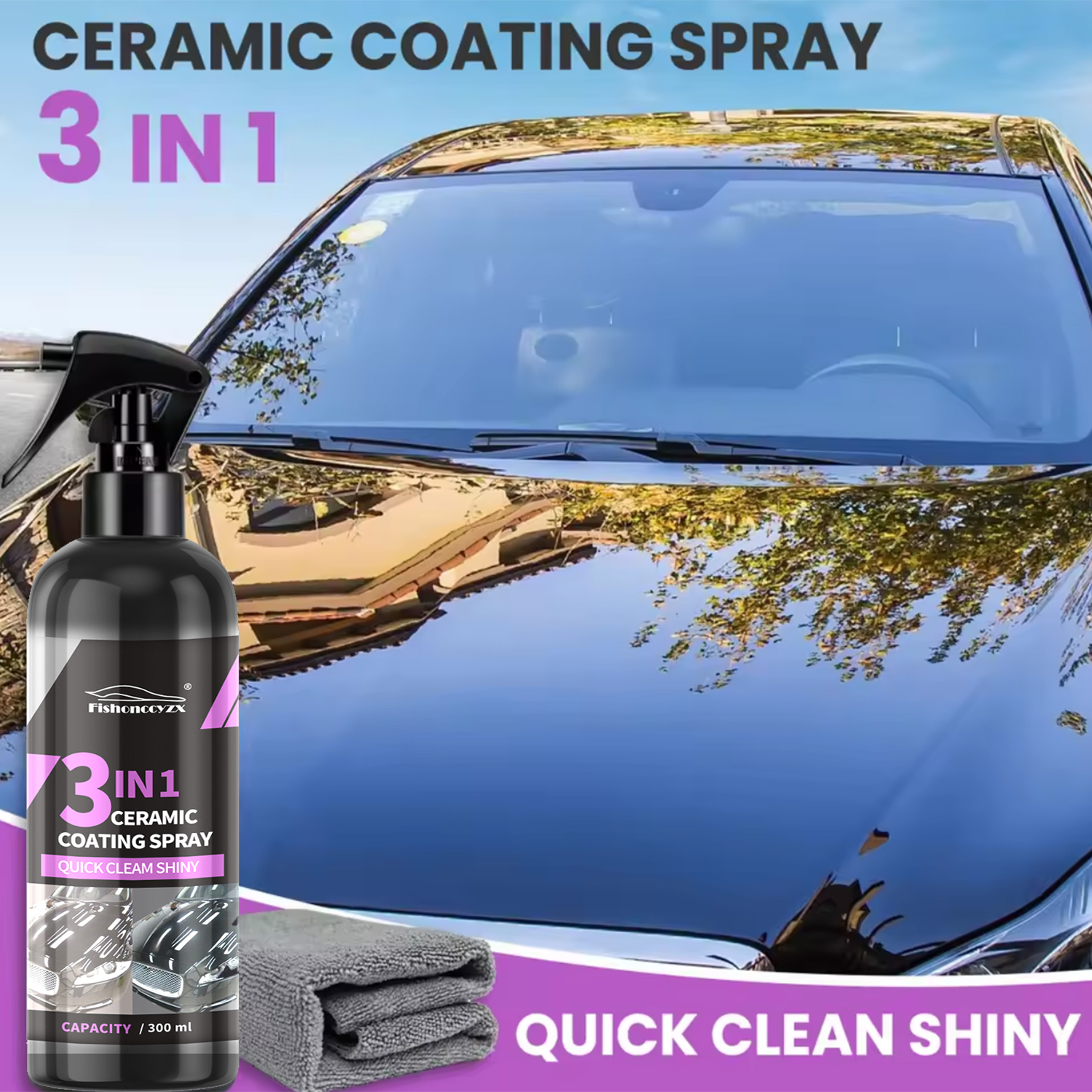 3 in 1 Car Ceramic Liquid Coat - Car Wax Ceramic Coating ulasan dan harga