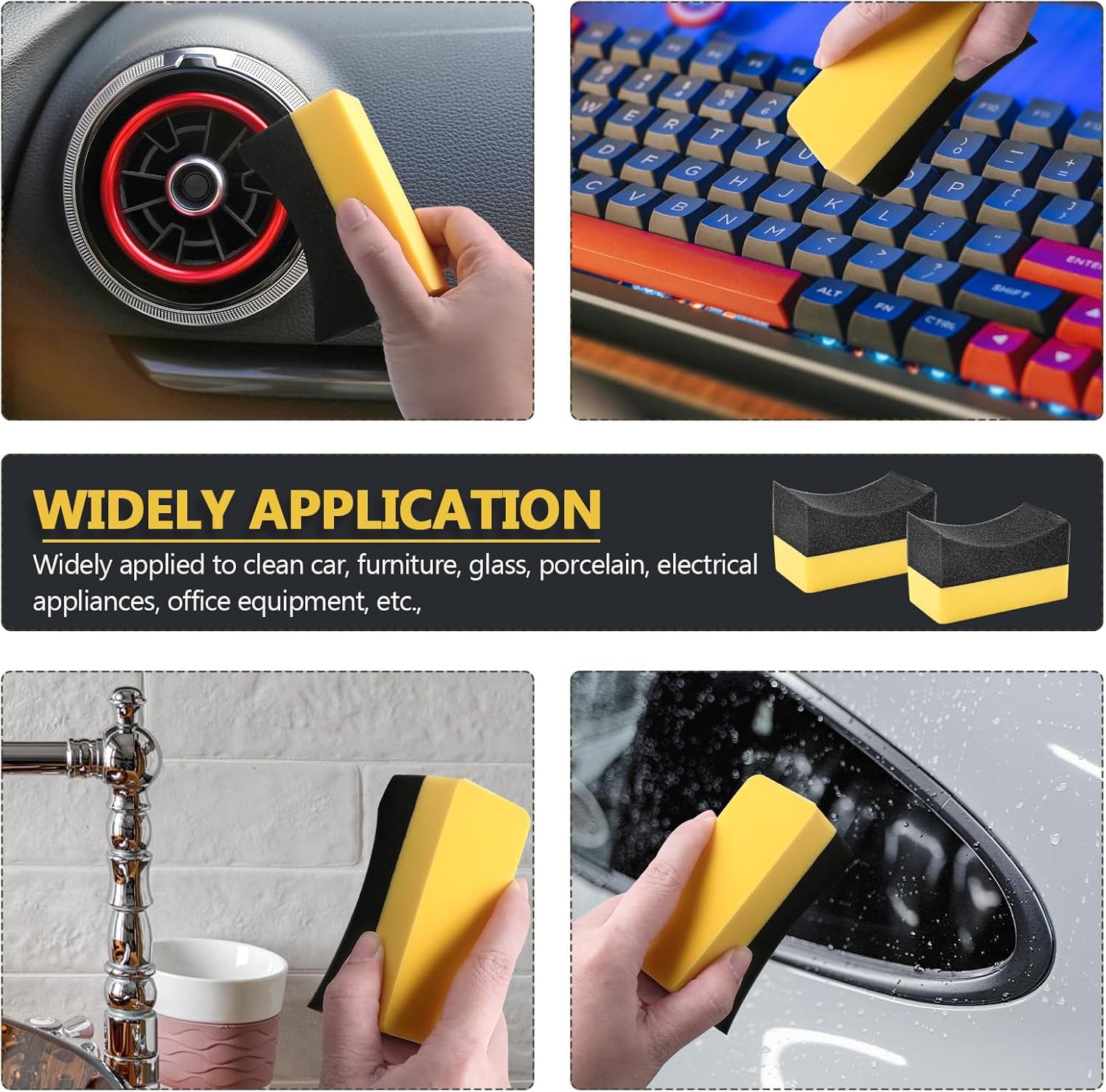 Auto Cleaning Sponge Brush Wax - Wax Applicator Pad ulasan dan harga