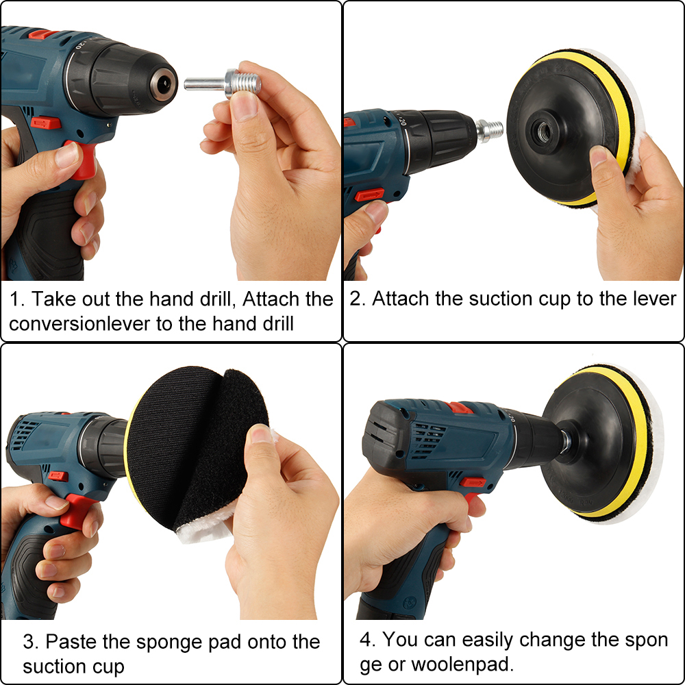 5pcs Car Polishing Pads Set 6  - Polish Pad Set Buffer ulasan dan harga