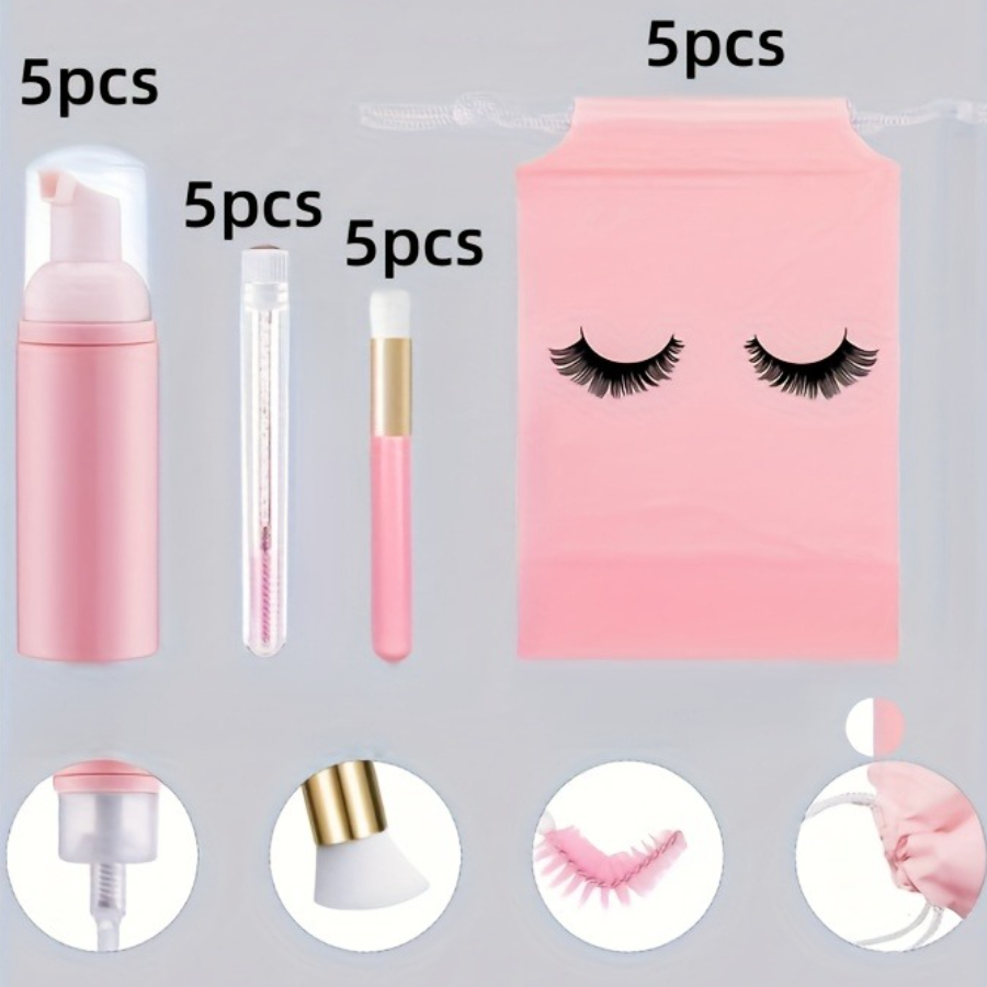 20Pcs Lash Care Kit - 5 Foam P - Detailing Brush Set ulasan dan harga