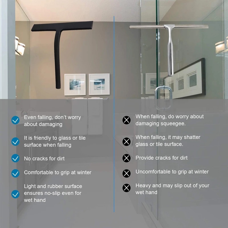 Matte Black Silicone Squeegee  - Glass Cleaner Streak ulasan dan harga