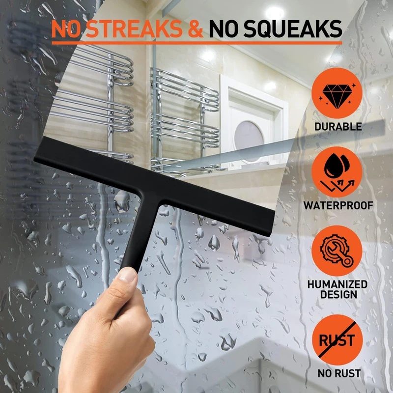 Matte Black Silicone Squeegee  - Glass Cleaner Streak ulasan dan harga