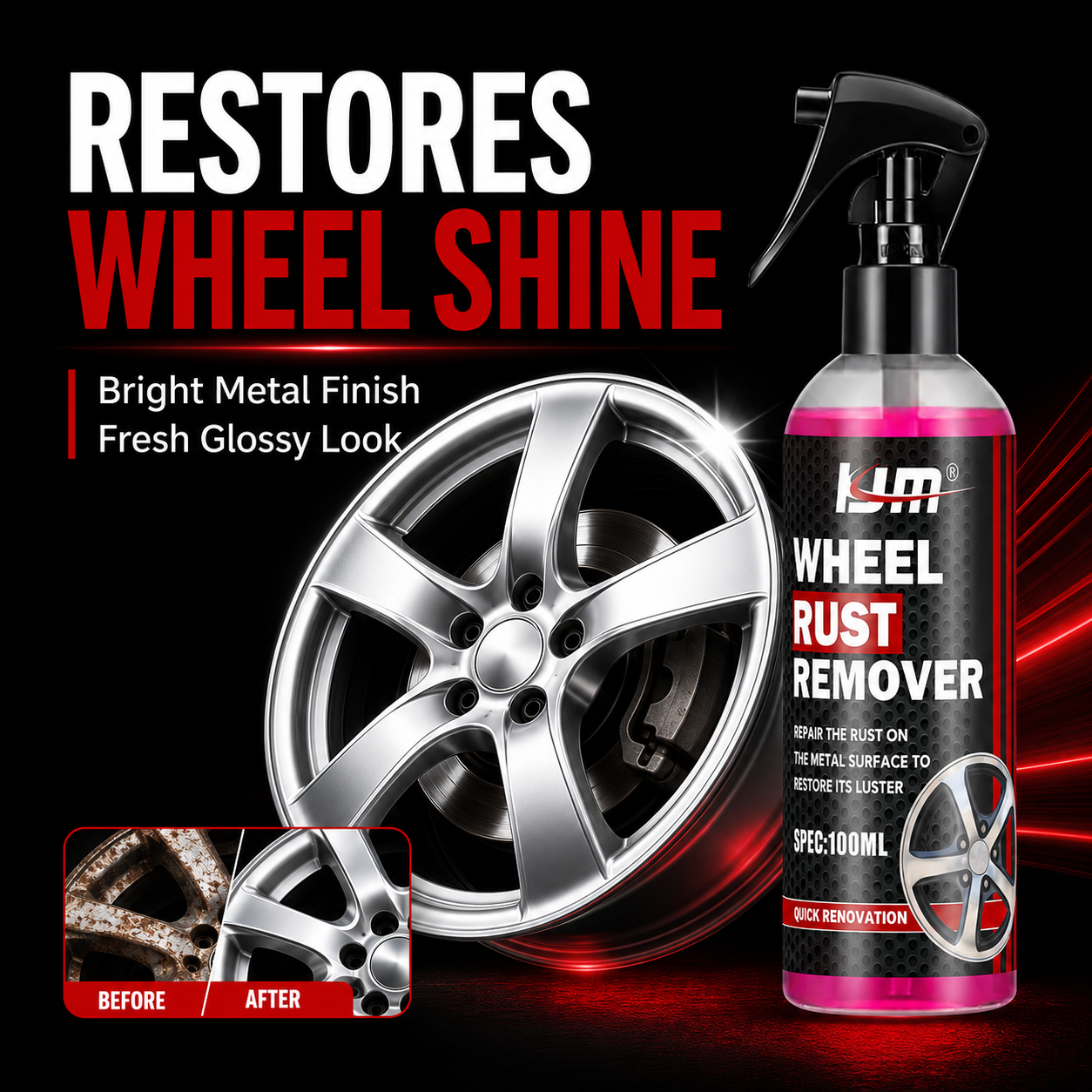 KJM Wheel Cleaner For Car Rims - Wheel Cleaner Alloy ulasan dan harga