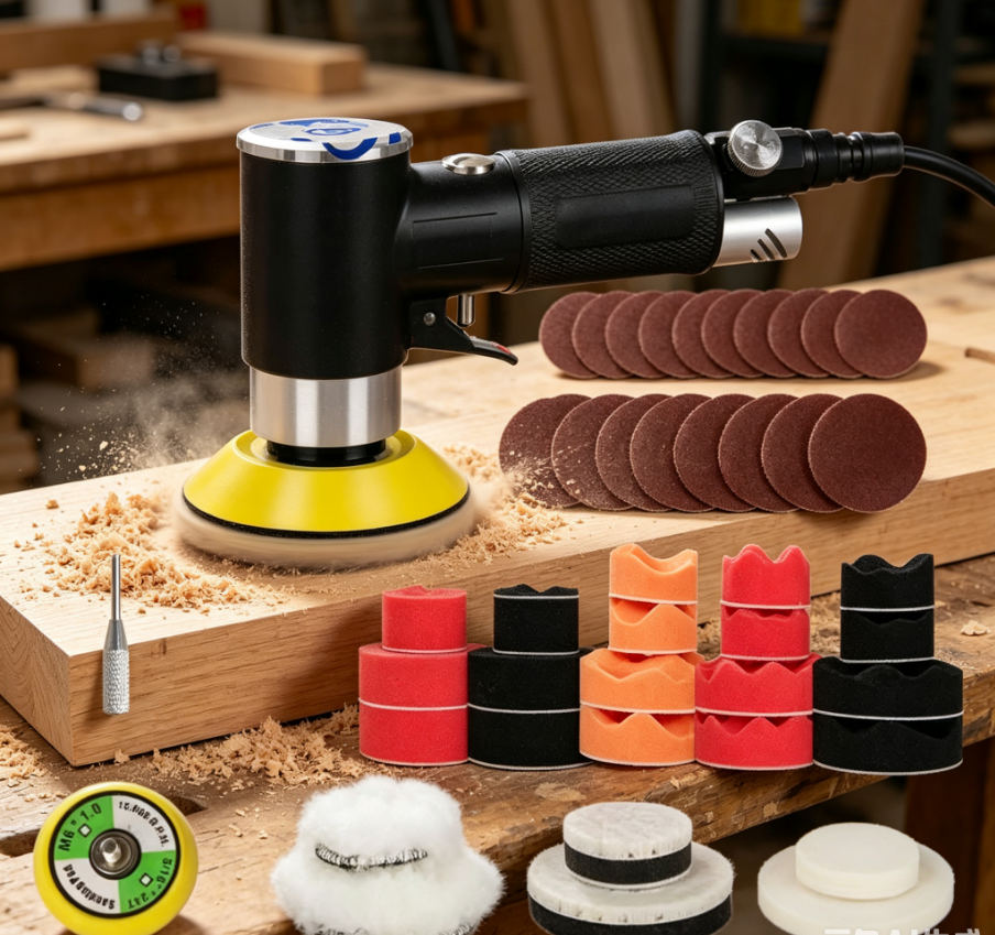 Air Sander Mini Pneumatic Grin - Polish Pad Set Buffer ulasan dan harga