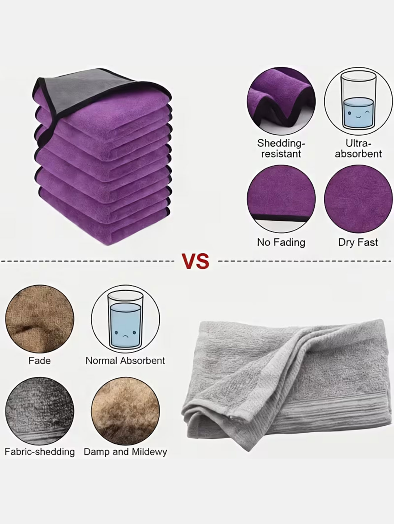10-Pack Double-Sided Coral Vel - Microfiber Towel Detailing ulasan dan harga