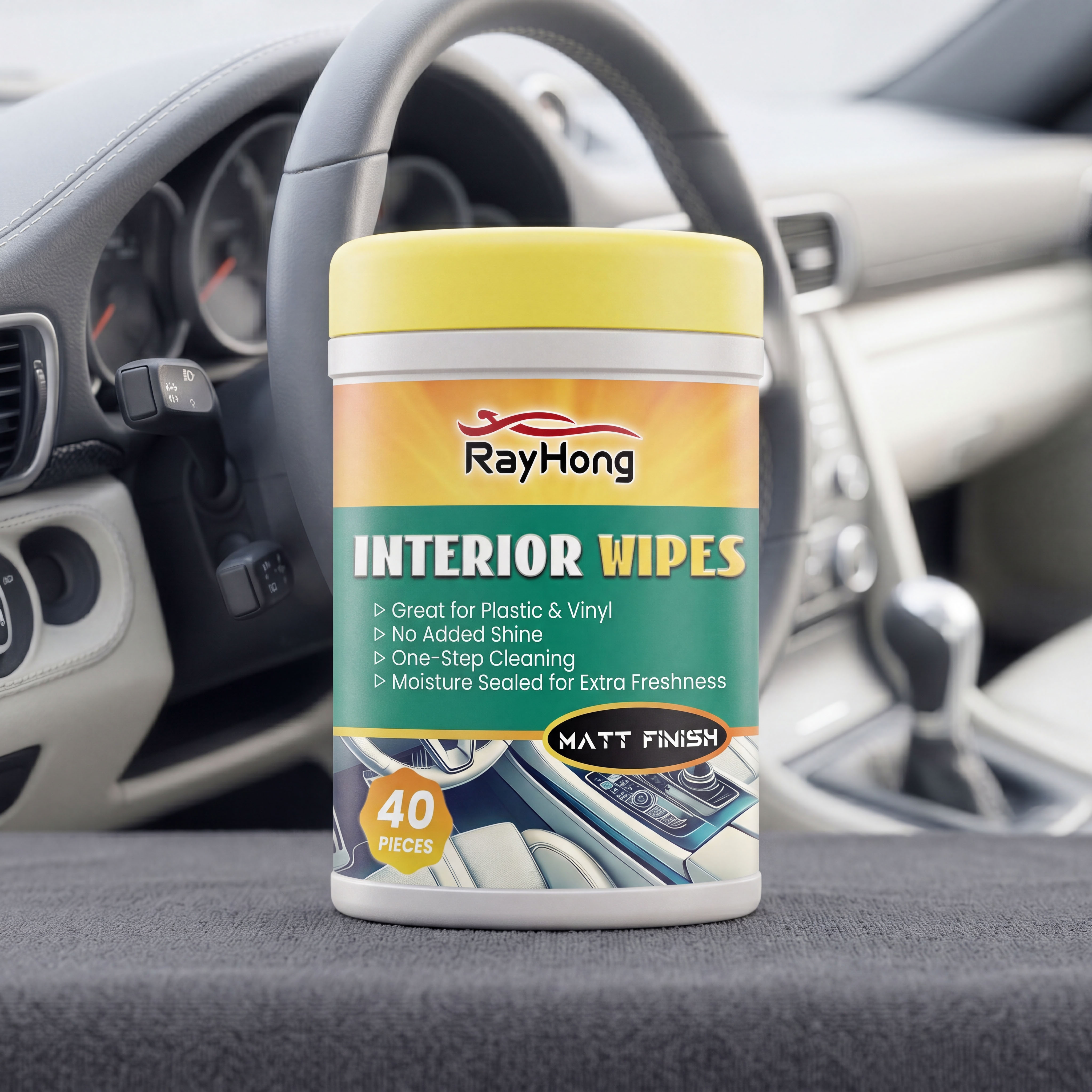 RAYHONG Car Interior Shine Wip - Leather Cleaner Interior ulasan dan harga