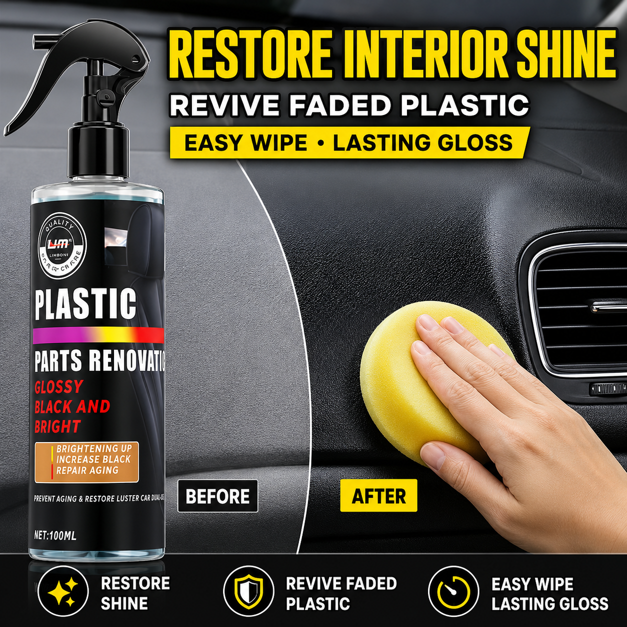Car Plastic Renovation Spray,  - Trim Restorer Plastic ulasan dan harga