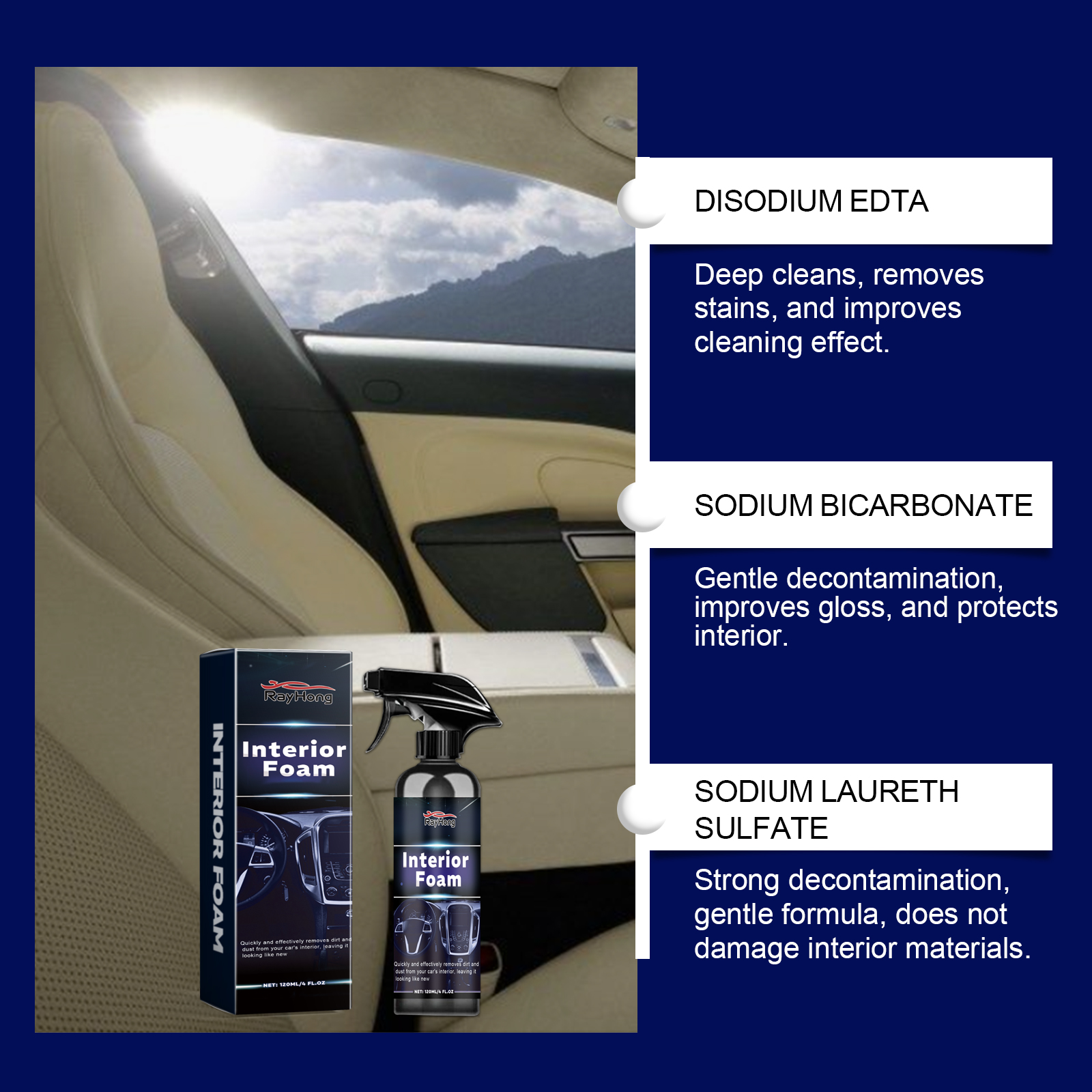 Multi-purpose Car Interior Foa - Seat Cleaner Fabric ulasan dan harga