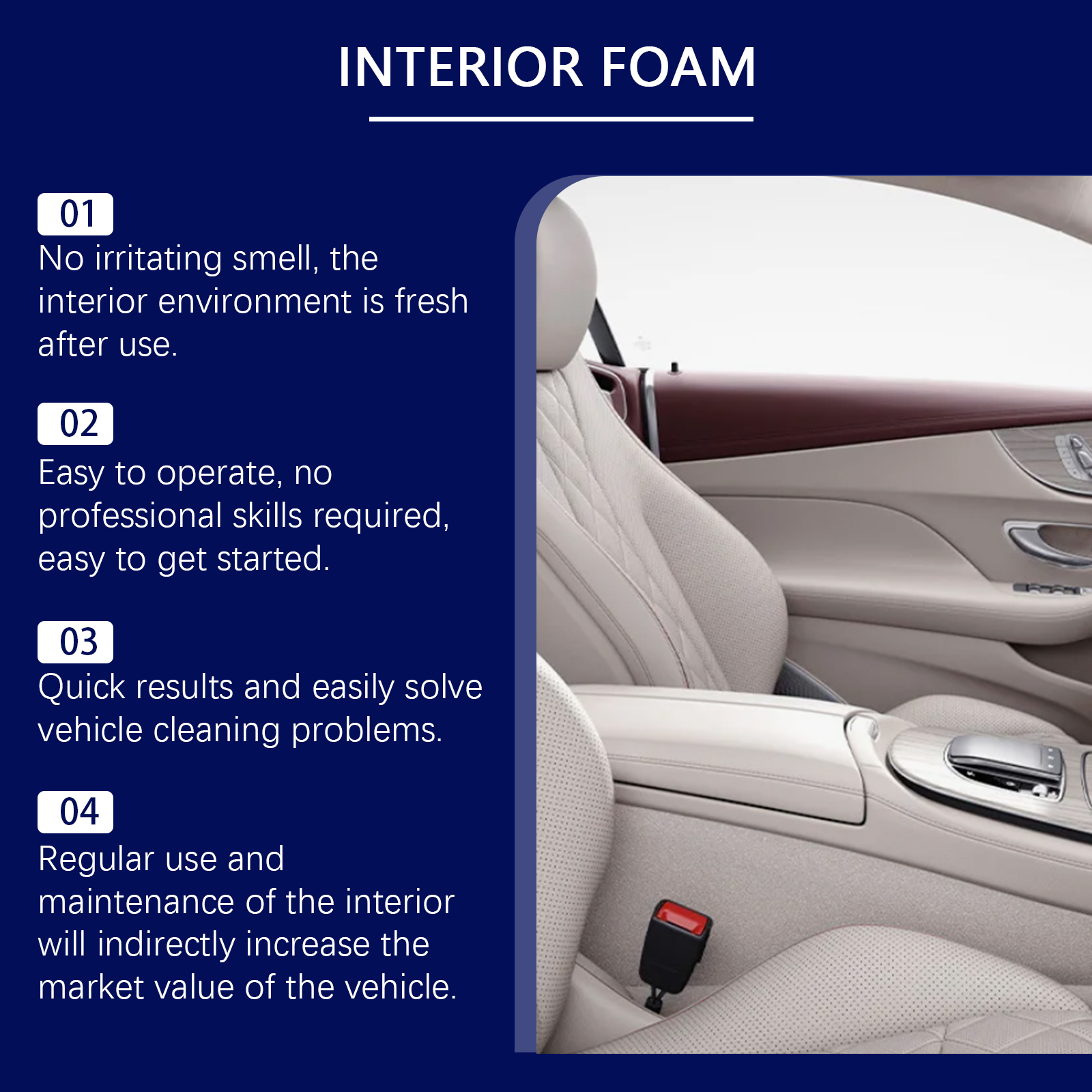 Multi-purpose Car Interior Foa - Seat Cleaner Fabric ulasan dan harga