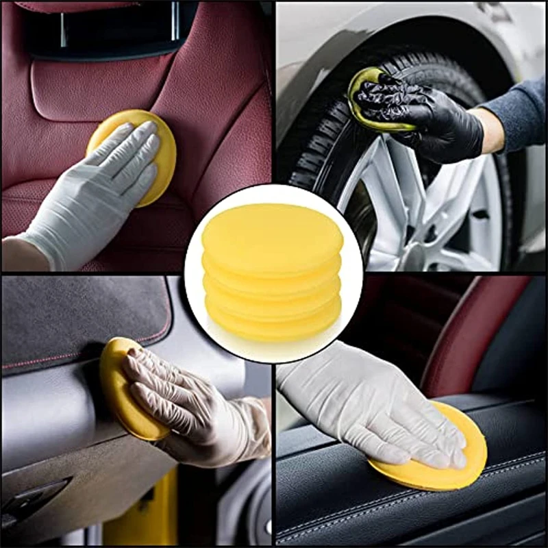 12Pcs Car Waxing Sponge Round  - Wax Applicator Pad ulasan dan harga