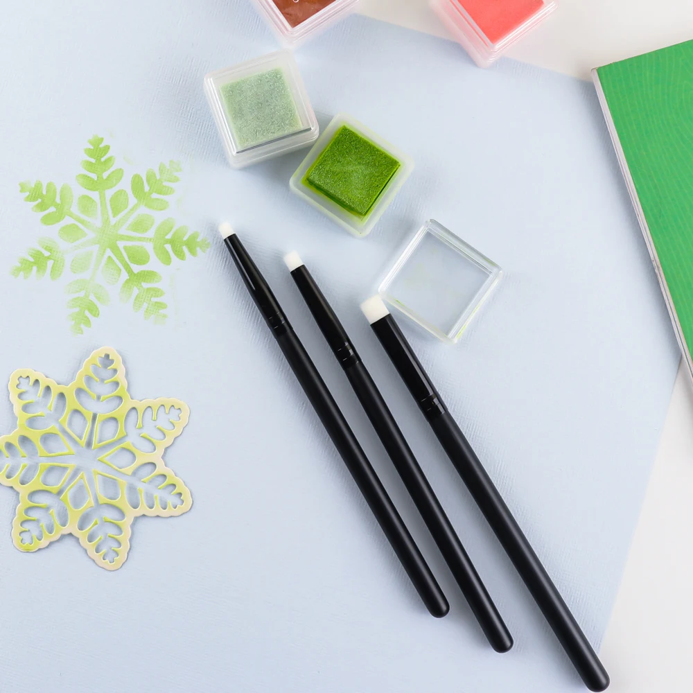 3Pcs/set Flat /angled Detailed - Detailing Brush Set ulasan dan harga