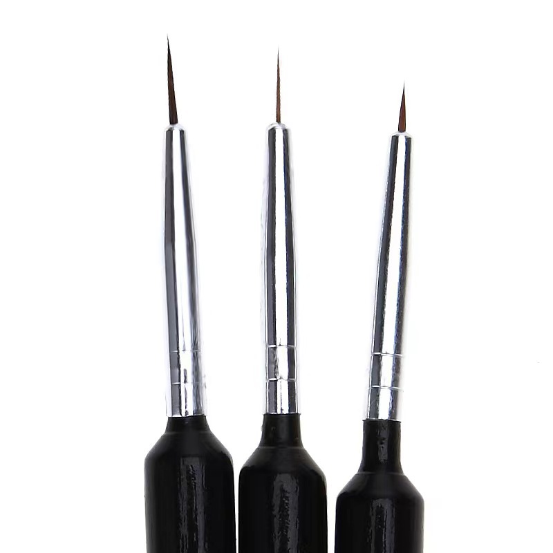 3Pcs Ultra-fine Nail Art Liner - Detailing Brush Set ulasan dan harga