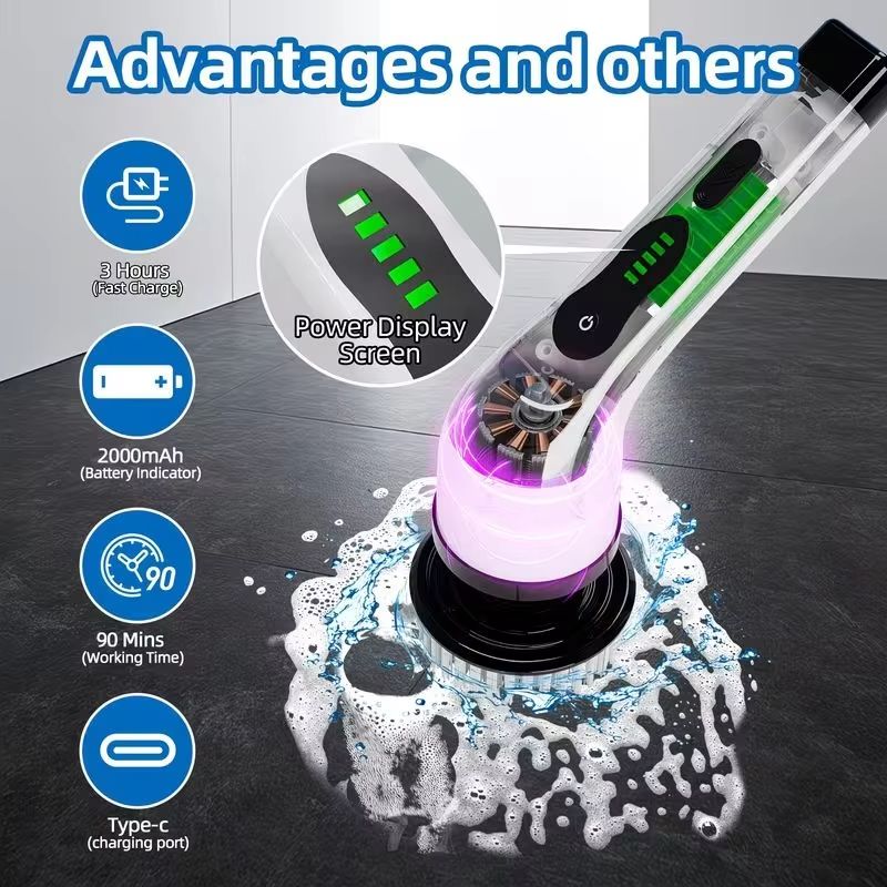 Wireless Electric Spin Scrubbe - Car Cleaning Brush ulasan dan harga
