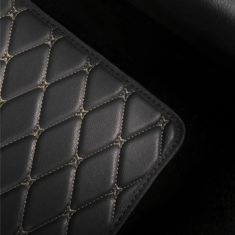 4pcs PU Leather Black Car Floo - Leather Cleaner Interior ulasan dan harga
