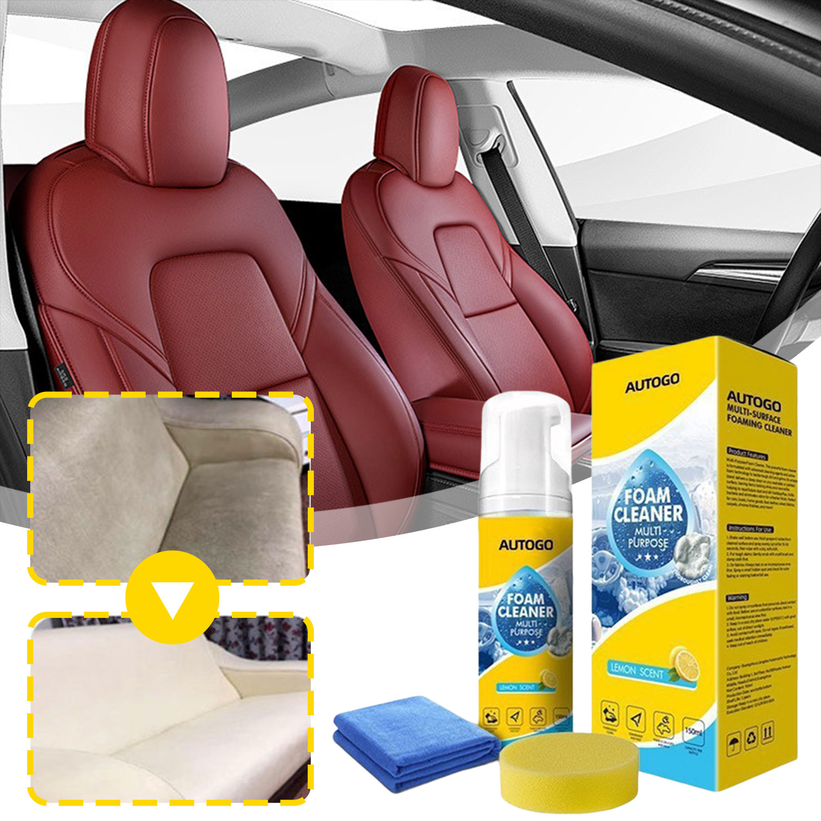 Multipurpose Foam Cleaner For  - Leather Cleaner Interior ulasan dan harga