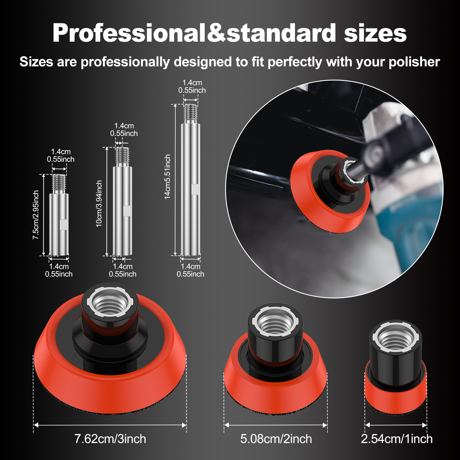 M14 Thread Polisher Extension  - Polish Pad Set Buffer ulasan dan harga