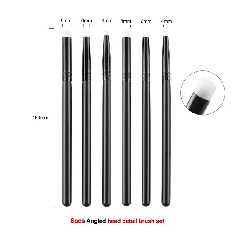 3Pcs/set Flat /angled Detailed - Detailing Brush Set ulasan dan harga