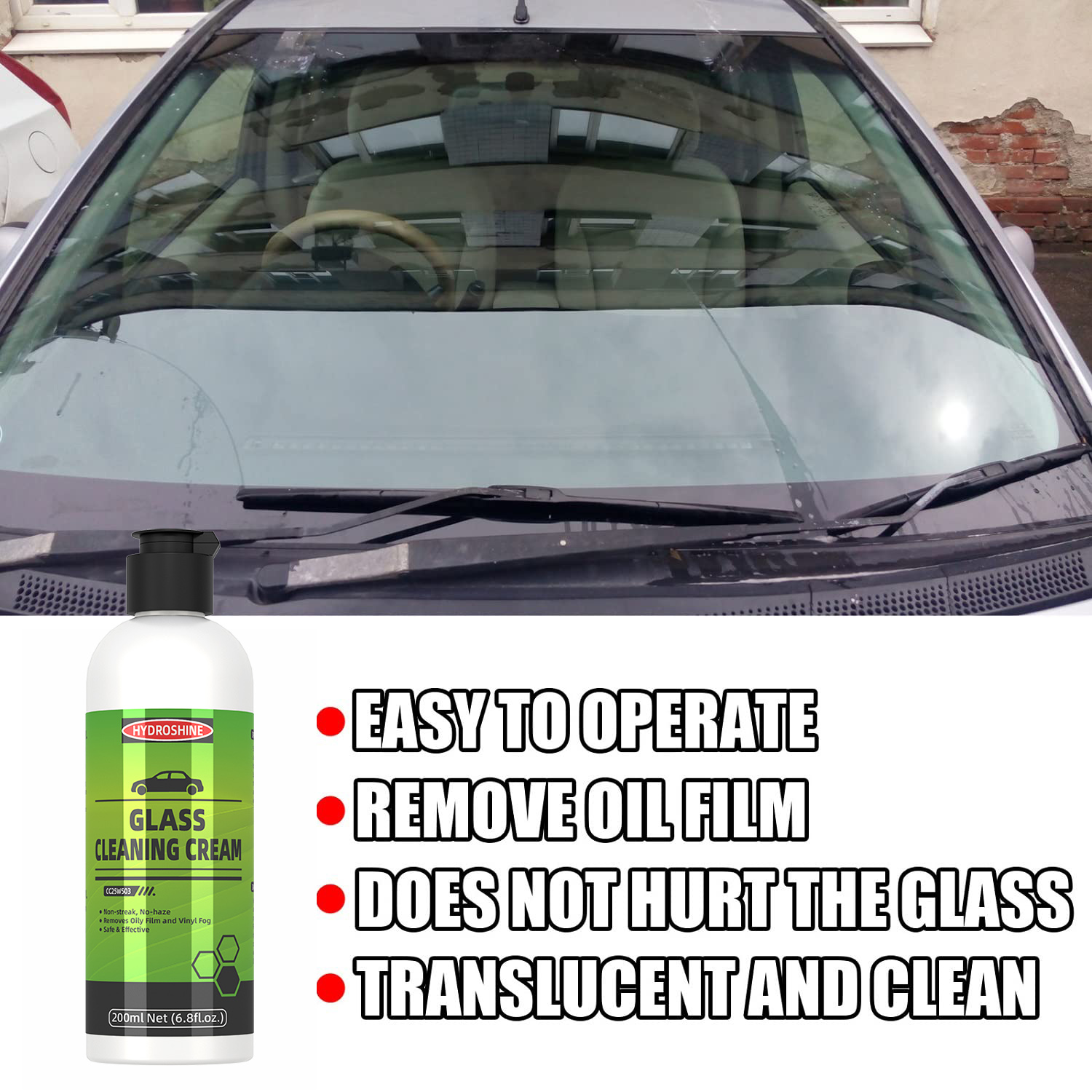 Hydroshine Car Glass Oil Film  - Glass Cleaner Streak ulasan dan harga